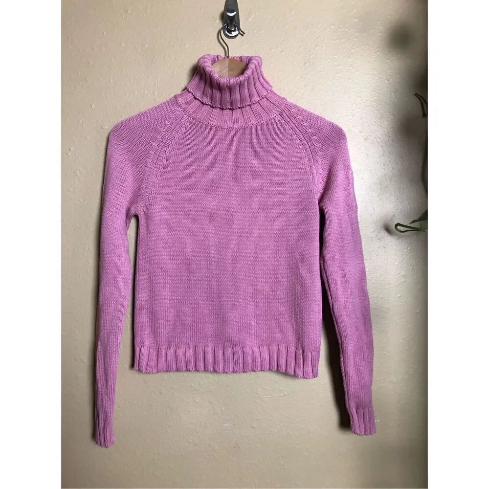 Zara Knit Turtleneck Pink Sweater Size M